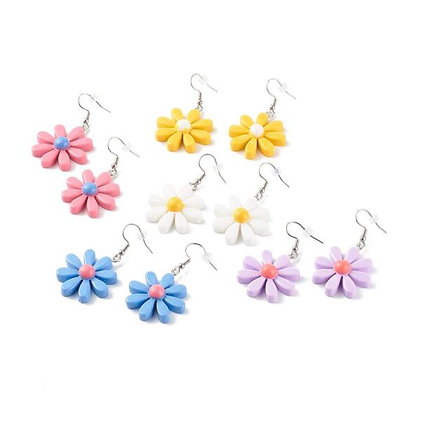 PandaHall Flower Resin Dangle Earrings, with 316 Surgical Stainless Steel Earring Hooks, Mixed Color, 49mm, Pin: 0.7mm Resin Multicolor
PandaHall Flower Resin Dangle Earrings, with 316 Surgical Stainless Steel Earring Hooks, Mixed Color, 49mm, Pin: 0.7mm Resin Multicolor
