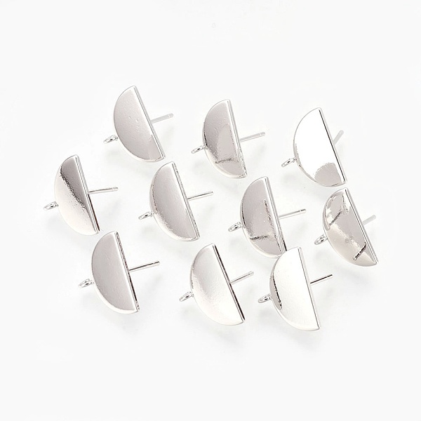 PandaHall Brass Stud Earring Findings, with Loop and Flat Plate, Nickel Free, Semicircle, Real Platinum Plated, 12x16x3mm, Hole: 1.8mm, Pin...
PandaHall Brass Stud Earring Findings, with Loop and Flat Plate, Nickel Free, Semicircle, Real Platinum Plated, 12x16x3mm, Hole: 1.8mm, Pin...