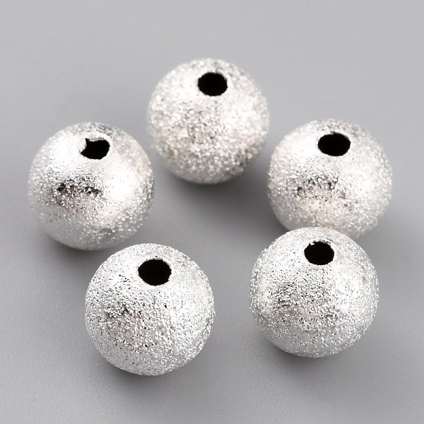 PandaHall Long-Lasting Plated Brass Beads, Textured Beads, Round, 925 Sterling Silver Plated, 8x7.5mm, Hole: 2mm Brass Round
PandaHall Long-Lasting Plated Brass Beads, Textured Beads, Round, 925 Sterling Silver Plated, 8x7.5mm, Hole: 2mm Brass Round