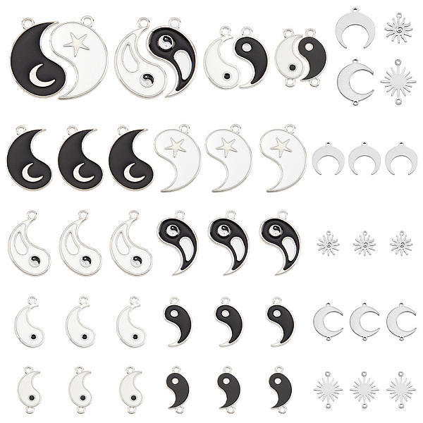 PandaHall PH 48pcs Yin Yang Enamel Pendants, Tai Ji Link Connectors with Sun Moon Charms Alloy Yoga Pendants for Couple Friendship Bracelet...
PandaHall PH 48pcs Yin Yang Enamel Pendants, Tai Ji Link Connectors with Sun Moon Charms Alloy Yoga Pendants for Couple Friendship Bracelet...
