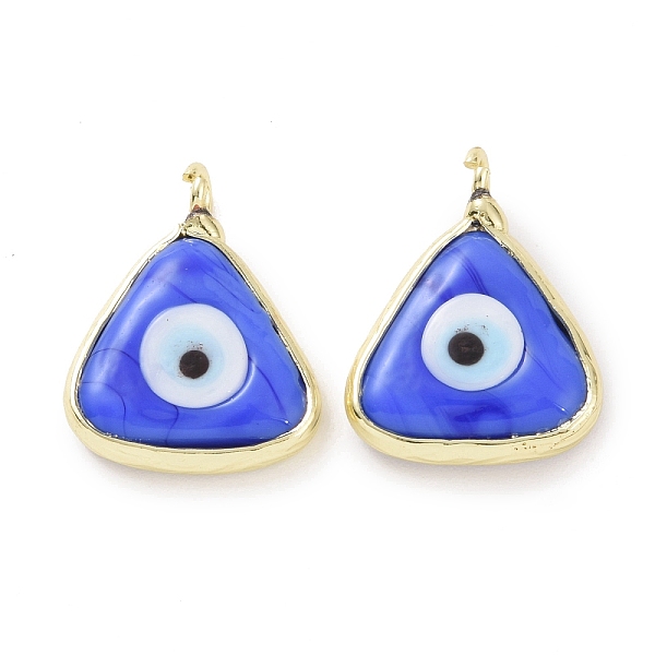 PandaHall Handmade Evil Eye Lampwork Charms, with Real 18K Gold Plated Tone Brass Findings, Triangle Charm, Royal Blue, 12x13x4mm, Hole: 2mm...
PandaHall Handmade Evil Eye Lampwork Charms, with Real 18K Gold Plated Tone Brass Findings, Triangle Charm, Royal Blue, 12x13x4mm, Hole: 2mm...