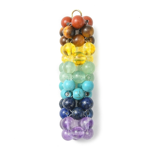 PandaHall Chakra Gemstone Rectangle Pendants, Cluster Gems Charms with Fishing Thread Nylon Wire Wrapped, Mixed Dyed and Undyed...
PandaHall Chakra Gemstone Rectangle Pendants, Cluster Gems Charms with Fishing Thread Nylon Wire Wrapped, Mixed Dyed and Undyed...