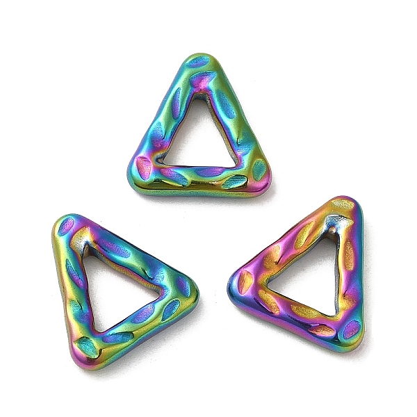 PandaHall Ion Plating(IP) 304 Stainless Steel Links, Triangle Connector, Hammered, Rainbow Color, 14x13x2.8mm, Inner Diameter: 6.3x7mm 304...
PandaHall Ion Plating(IP) 304 Stainless Steel Links, Triangle Connector, Hammered, Rainbow Color, 14x13x2.8mm, Inner Diameter: 6.3x7mm 304...