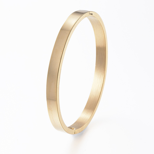 PandaHall 304 Stainless Steel Bangles, Golden, 2 inchx2-1/4 inch(51x57mm) 304 Stainless Steel
PandaHall 304 Stainless Steel Bangles, Golden, 2 inchx2-1/4 inch(51x57mm) 304 Stainless Steel