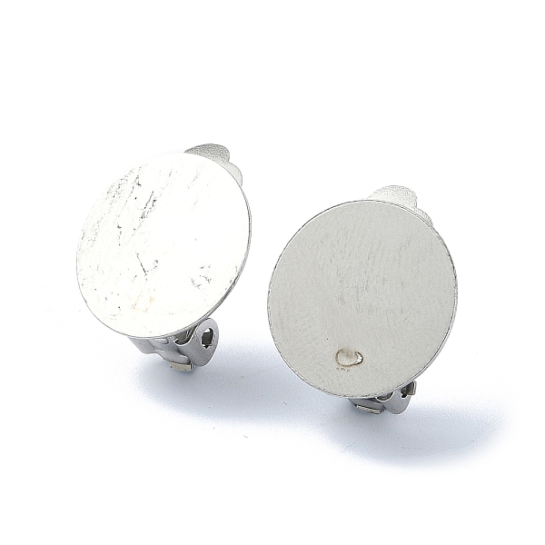 PandaHall 304 Stainless Steel Clip-on Earring Findings, Flat Round Earring Settings, with Loops, Stainless Steel Color, 16.5x12x7mm, Hole...
PandaHall 304 Stainless Steel Clip-on Earring Findings, Flat Round Earring Settings, with Loops, Stainless Steel Color, 16.5x12x7mm, Hole...