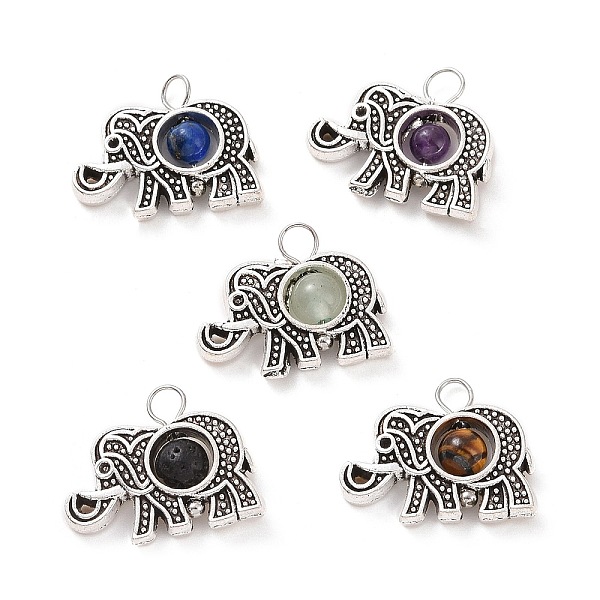 PandaHall Natural Mixed Stone Pendants, Elephant Charm, with Antique Silver Tone Alloy Findings, 14.5x18x4.5mm, Hole: 2mm Mixed Stone...
PandaHall Natural Mixed Stone Pendants, Elephant Charm, with Antique Silver Tone Alloy Findings, 14.5x18x4.5mm, Hole: 2mm Mixed Stone...