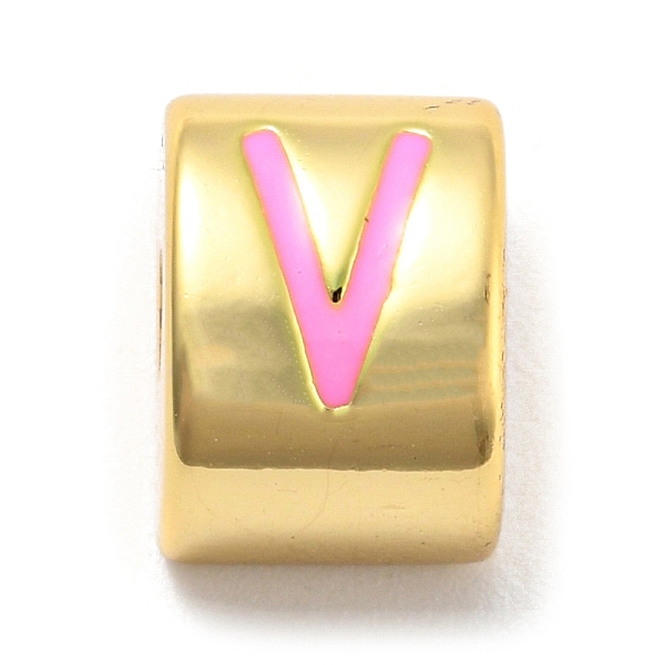 PandaHall Brass Enamel Beads, Real 18K Gold Plated, Long-Lasting Plated, Lead Free & Cadmium Free, Half Round, Letter V, 11x8x8mm, Hole..., Pink
PandaHall Brass Enamel Beads, Real 18K Gold Plated, Long-Lasting Plated, Lead Free & Cadmium Free, Half Round, Letter V, 11x8x8mm, Hole..., Pink