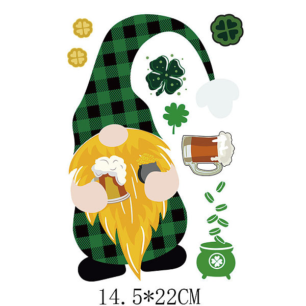 PandaHall Saint Patrick's Day Theme PET Sublimation Stickers, Heat Transfer Film, Iron on Vinyls, for Clothes Decoration, Gnome, 220x145mm...
PandaHall Saint Patrick's Day Theme PET Sublimation Stickers, Heat Transfer Film, Iron on Vinyls, for Clothes Decoration, Gnome, 220x145mm...