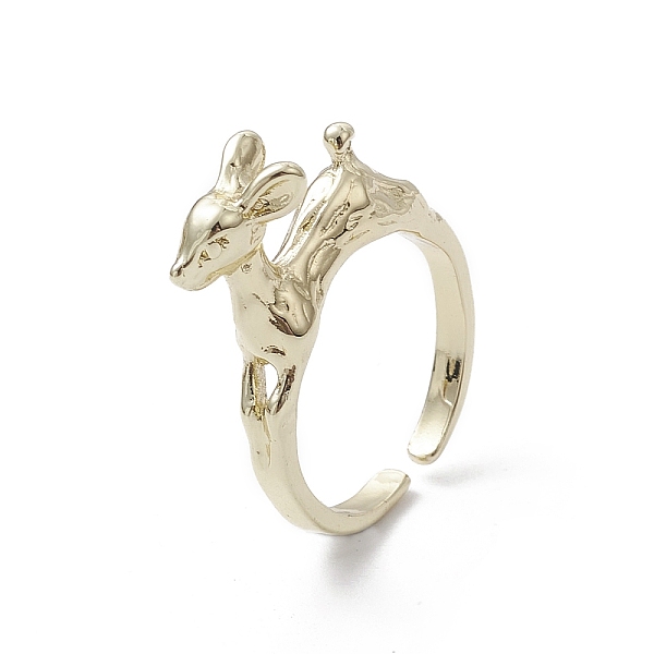 PandaHall Rack Plating Brass Open Cuff Rings, Deer, Real 18K Gold Plated, Inner Diameter: 17.2mm Brass Deer
PandaHall Rack Plating Brass Open Cuff Rings, Deer, Real 18K Gold Plated, Inner Diameter: 17.2mm Brass Deer