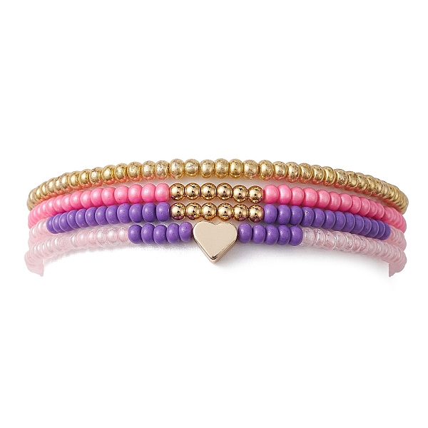 PandaHall 4Pcs 4 Style Brass Heart & Glass Seed Beaded Stretch Bracelets Set, Stackable Bracelets, Mixed Color, Inner Diameter: 2-1/8 inch..., Multicolor
PandaHall 4Pcs 4 Style Brass Heart & Glass Seed Beaded Stretch Bracelets Set, Stackable Bracelets, Mixed Color, Inner Diameter: 2-1/8 inch..., Multicolor