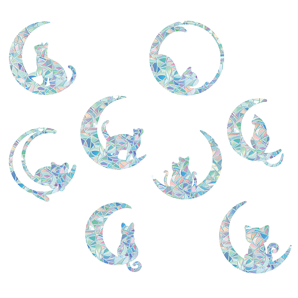 PandaHall 16 Sheets 8 Styles Waterproof PVC Colored Laser Stained Window Film Static Stickers, Electrostatic Window Stickers, Cat Shape...
PandaHall 16 Sheets 8 Styles Waterproof PVC Colored Laser Stained Window Film Static Stickers, Electrostatic Window Stickers, Cat Shape...