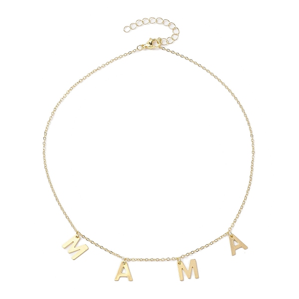 PandaHall 304 Stainless Steel Letter MAMA Pendant Necklace, Brass Cable Chains Necklaces, Golden, 17.83 inch(45.3cm) 304 Stainless Steel...
PandaHall 304 Stainless Steel Letter MAMA Pendant Necklace, Brass Cable Chains Necklaces, Golden, 17.83 inch(45.3cm) 304 Stainless Steel...