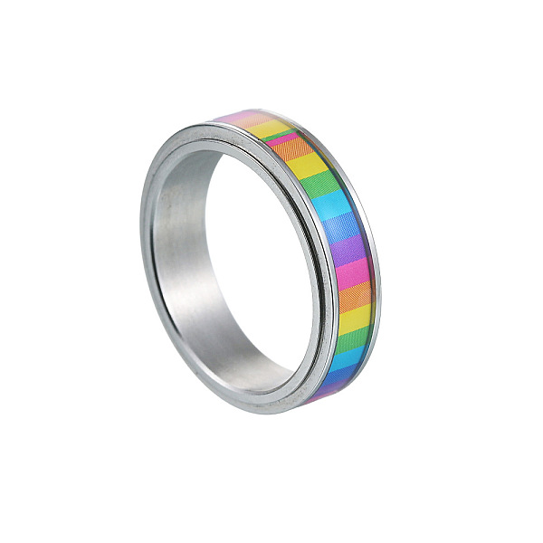PandaHall Rainbow Color Pride Flag Enamel Rectangle Rotating Ring, Stainless Steel Fidge Spinner Ring for Stress Anxiety Relief, Stainless...
PandaHall Rainbow Color Pride Flag Enamel Rectangle Rotating Ring, Stainless Steel Fidge Spinner Ring for Stress Anxiety Relief, Stainless...