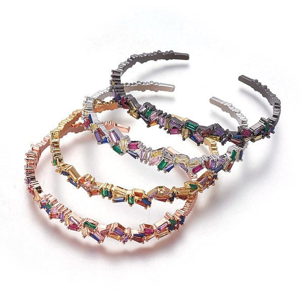 PandaHall Brass Cuff Bangles, with Cubic Zirconia, Mixed Color, 2-1/4 inchx1-3/4 inch(5.8x4.5cm) Cubic Zirconia
PandaHall Brass Cuff Bangles, with Cubic Zirconia, Mixed Color, 2-1/4 inchx1-3/4 inch(5.8x4.5cm) Cubic Zirconia
