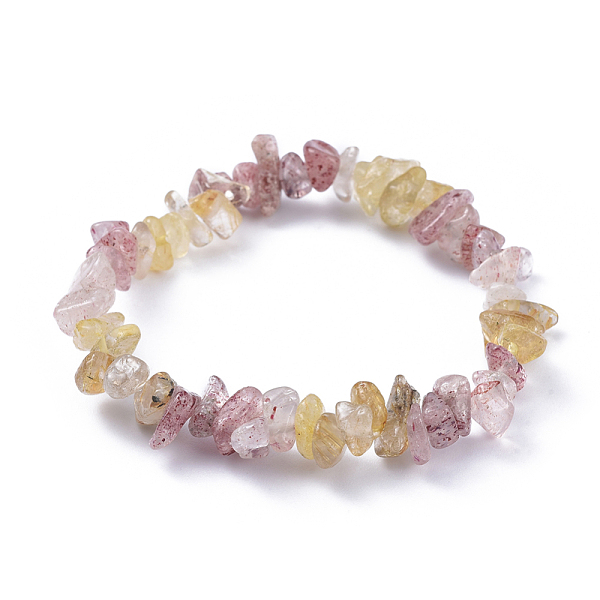 PandaHall Natural Gold Rutilated Quartz & Strawberry Quartz Chip Stretch Bracelets, Inner Diameter: 2-1/8~2-1/4 inch(5.3~5.5cm) Rutilated...
PandaHall Natural Gold Rutilated Quartz & Strawberry Quartz Chip Stretch Bracelets, Inner Diameter: 2-1/8~2-1/4 inch(5.3~5.5cm) Rutilated...