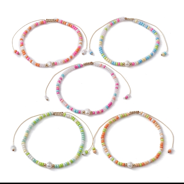 PandaHall Natural Pearl & Glass Seed Braided Bead Bracelets, Nylon Adjustable Bracelet, Mixed Color, Inner Diameter: 2~3-1/8 inch(5.2~8cm)..., Multicolor
PandaHall Natural Pearl & Glass Seed Braided Bead Bracelets, Nylon Adjustable Bracelet, Mixed Color, Inner Diameter: 2~3-1/8 inch(5.2~8cm)..., Multicolor