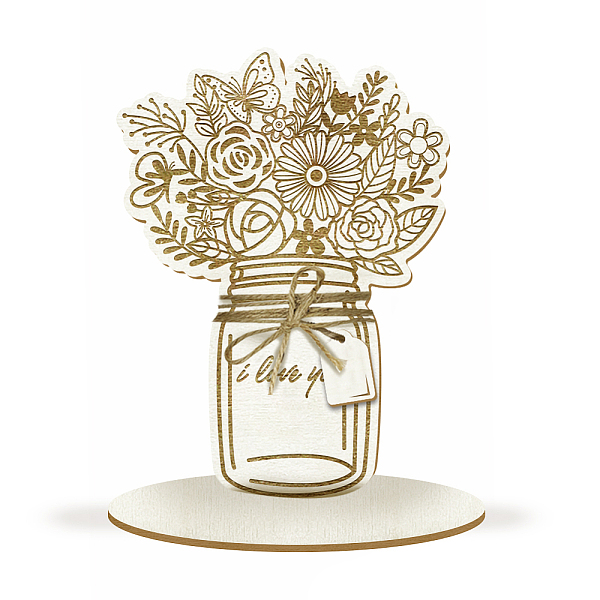 PandaHall Wood Flower Bouquet Greeting Card, with Stand and Rope, for Mom Birthday Card, Flower, 228x165mm Wood Flower
PandaHall Wood Flower Bouquet Greeting Card, with Stand and Rope, for Mom Birthday Card, Flower, 228x165mm Wood Flower