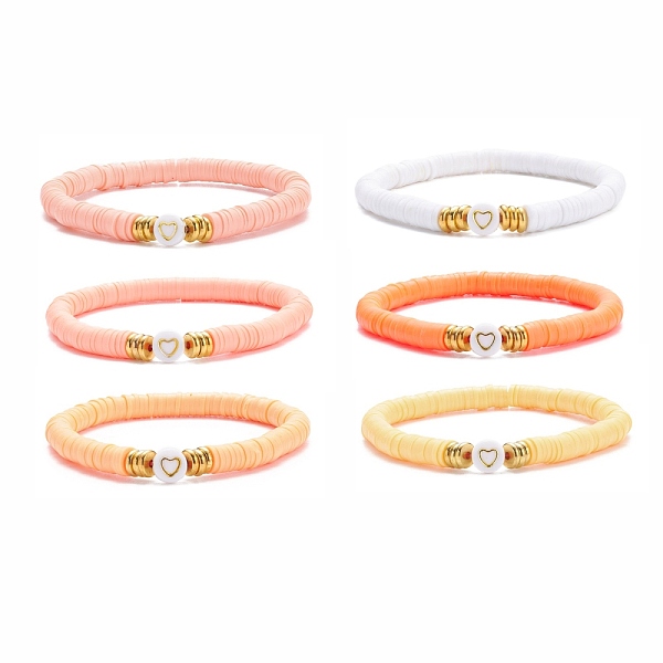 PandaHall 6Pcs 6 Color Handmade Polymer Clay Heishi Surfer Stretch Bracelets Set, Acrylic Heart Beaded Preppy Bracelet Women, Mixed Color..., Multicolor
PandaHall 6Pcs 6 Color Handmade Polymer Clay Heishi Surfer Stretch Bracelets Set, Acrylic Heart Beaded Preppy Bracelet Women, Mixed Color..., Multicolor
