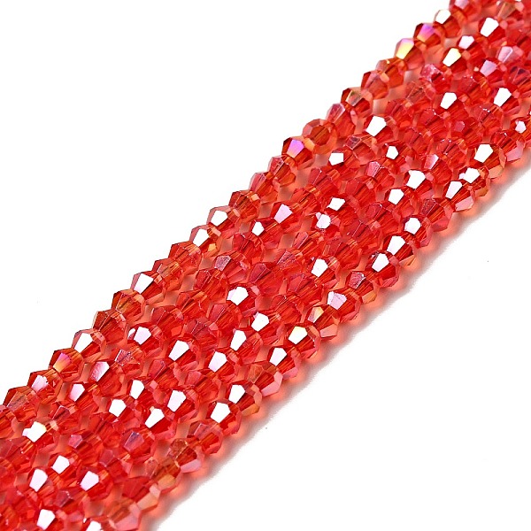 PandaHall Glass Beads Strands, AB Color Plated, Faceted, Bicone, Red, 2x3mm, Hole: 0.5mm, about 145~150pcs/strand, 41.5~42cm Glass Bicone...
PandaHall Glass Beads Strands, AB Color Plated, Faceted, Bicone, Red, 2x3mm, Hole: 0.5mm, about 145~150pcs/strand, 41.5~42cm Glass Bicone...