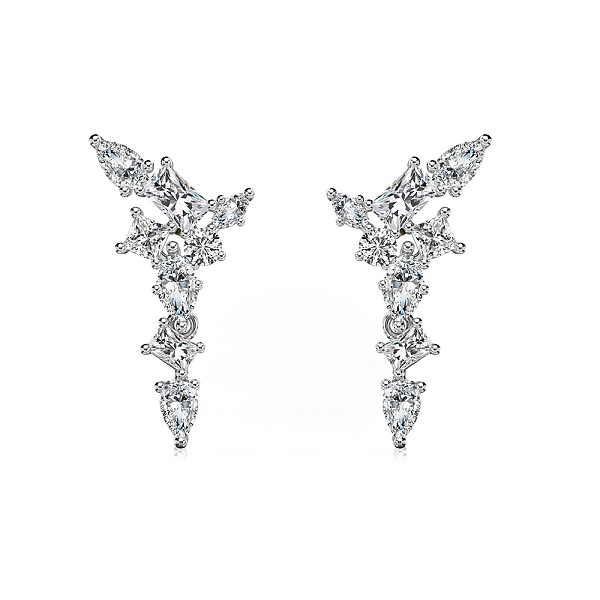 PandaHall 925 Sterling Silver with Cubic Zirconia Stud Earrings for Women, Wing, Platinum, 25x13.5mm Cubic Zirconia Wing Clear
PandaHall 925 Sterling Silver with Cubic Zirconia Stud Earrings for Women, Wing, Platinum, 25x13.5mm Cubic Zirconia Wing Clear