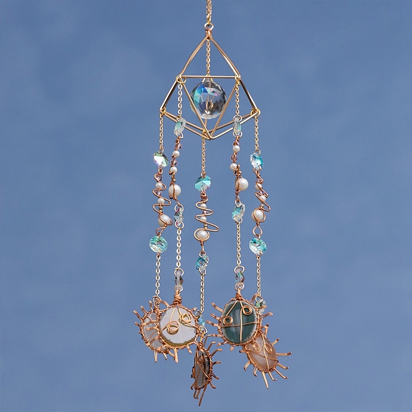 PandaHall Glass Teardrop Hanging Ornaments, Wrapped Natural Agate Tassel Suncatchers for Home Outdoor Decoration, 450x80mm Natural Agate...
PandaHall Glass Teardrop Hanging Ornaments, Wrapped Natural Agate Tassel Suncatchers for Home Outdoor Decoration, 450x80mm Natural Agate...