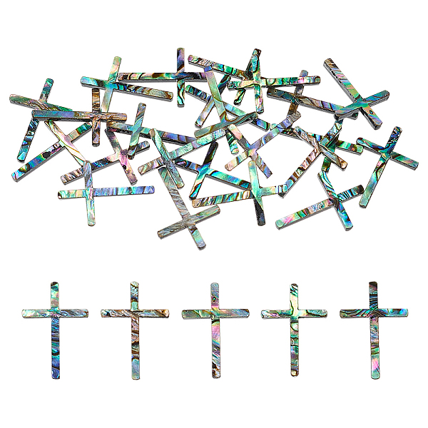 PandaHall WADORN 25Pcs Natural Abalone Shell/Paua Shell Cabochons, Religion Cross, 17x12x1.5mm Paua Shell Cross
PandaHall WADORN 25Pcs Natural Abalone Shell/Paua Shell Cabochons, Religion Cross, 17x12x1.5mm Paua Shell Cross