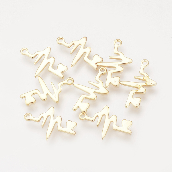 PandaHall Brass Pendants, Real 18K Gold Plated, Heartbeat, Golden, 17x11x1mm, Hole: 1mm Brass Others
PandaHall Brass Pendants, Real 18K Gold Plated, Heartbeat, Golden, 17x11x1mm, Hole: 1mm Brass Others