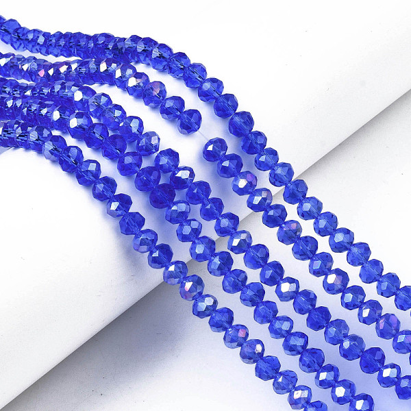 PandaHall Electroplate Glass Beads Strands, AB Color Plated, Faceted, Rondelle, Blue, 6x5mm, Hole: 1mm, about 83~85pcs/strand, 38~39cm Glass...
PandaHall Electroplate Glass Beads Strands, AB Color Plated, Faceted, Rondelle, Blue, 6x5mm, Hole: 1mm, about 83~85pcs/strand, 38~39cm Glass...