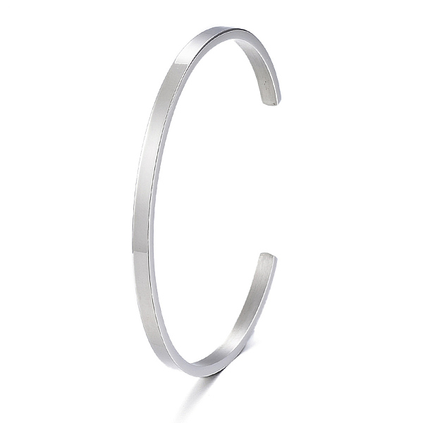 PandaHall 304 Stainless Steel Cuff Bangles, Minimalist Simple Open Bangles, Stainless Steel Color, Inner Diameter: 2-1/2x2 inch...
PandaHall 304 Stainless Steel Cuff Bangles, Minimalist Simple Open Bangles, Stainless Steel Color, Inner Diameter: 2-1/2x2 inch...