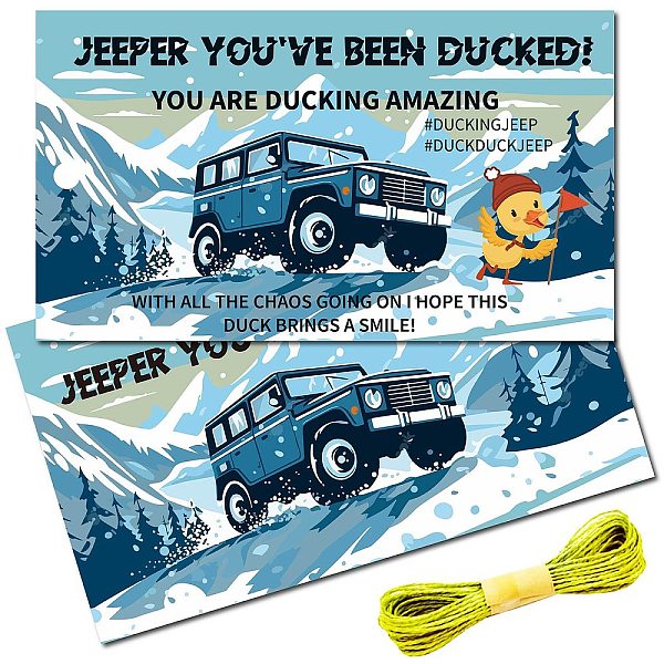 PandaHall CREATCABIN 50Pcs You've Been Ducked Cards Duck Tags Card Snow Mountain Forest Duck Duck Jeep Tags Ducking DIY Jeep Duck Card with...
PandaHall CREATCABIN 50Pcs You've Been Ducked Cards Duck Tags Card Snow Mountain Forest Duck Duck Jeep Tags Ducking DIY Jeep Duck Card with...