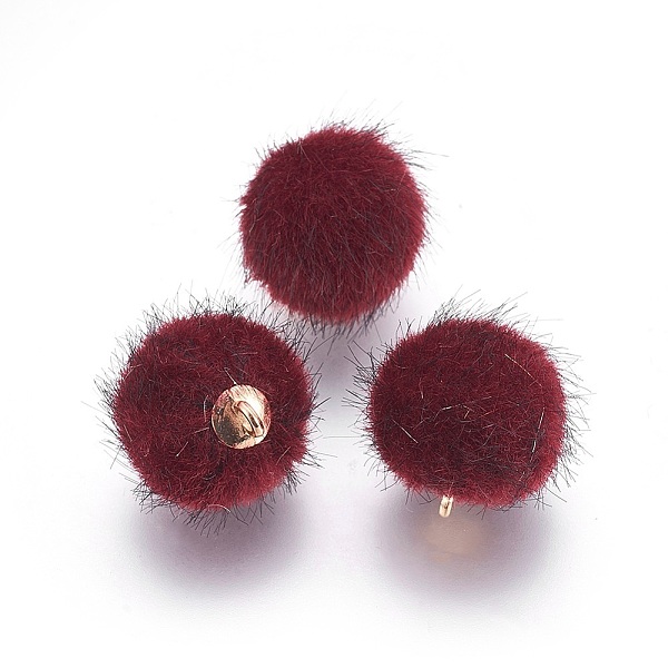 PandaHall Handmade Plush Cloth Fabric Covered, with CCB Plastic Findings, Round, Golden, Dark Red, 17x15mm, Hole: 1.5mm Cloth Round Red
PandaHall Handmade Plush Cloth Fabric Covered, with CCB Plastic Findings, Round, Golden, Dark Red, 17x15mm, Hole: 1.5mm Cloth Round Red