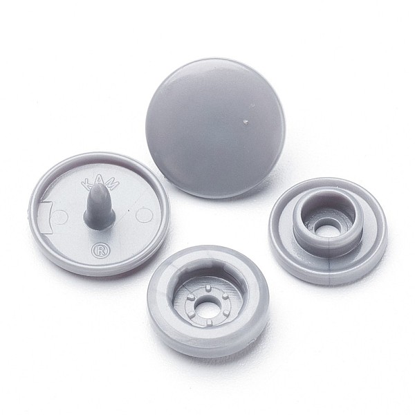 PandaHall Resin Snap Fasteners, Raincoat Buttons, Flat Round, Gray, Cap: 12x6.5mm, Pin: 2mm, Stud: 10.5x3.5mm, Hole: 2mm, Socket: 10.5x3mm...
PandaHall Resin Snap Fasteners, Raincoat Buttons, Flat Round, Gray, Cap: 12x6.5mm, Pin: 2mm, Stud: 10.5x3.5mm, Hole: 2mm, Socket: 10.5x3mm...