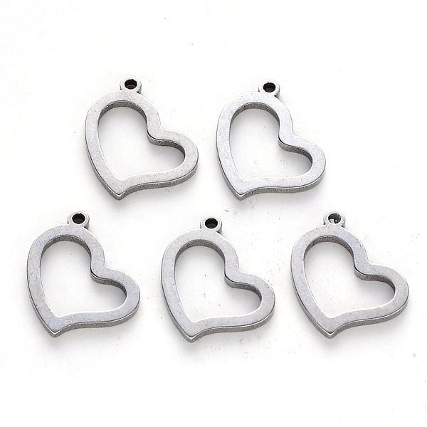 PandaHall 304 Stainless Steel Charms, Laser Cut, Heart, Stainless Steel Color, 13x12x1mm, Hole: 1mm 304 Stainless Steel Heart
PandaHall 304 Stainless Steel Charms, Laser Cut, Heart, Stainless Steel Color, 13x12x1mm, Hole: 1mm 304 Stainless Steel Heart