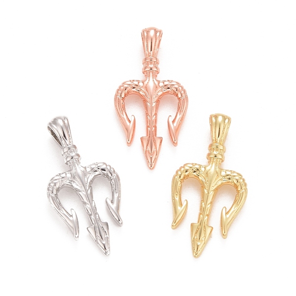 PandaHall Rack Plating Brass Pendants, Long-Lasting Plated, Lead Free & Cadmium Free, Three Teeth Fork, Mixed Color, 21x10.5x4mm, Hole...
PandaHall Rack Plating Brass Pendants, Long-Lasting Plated, Lead Free & Cadmium Free, Three Teeth Fork, Mixed Color, 21x10.5x4mm, Hole...