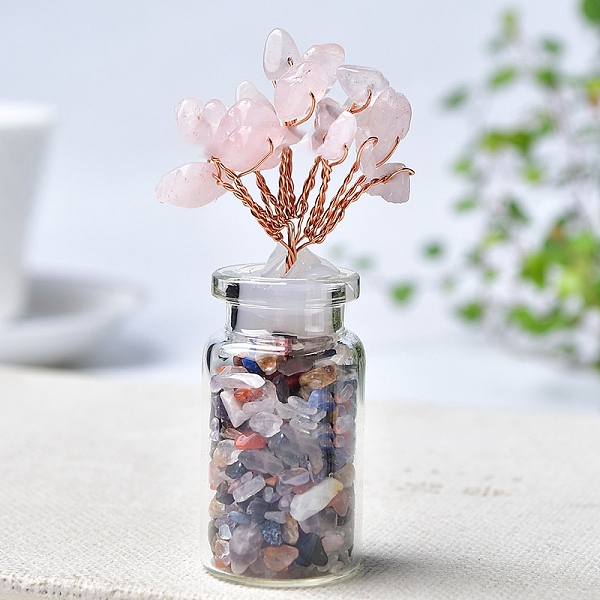 PandaHall Natural Rose Quartz Chips Tree Decorations, Glass Wishing Bottle Base with Copper Wire Feng Shui Energy Stone Gift for Home...
PandaHall Natural Rose Quartz Chips Tree Decorations, Glass Wishing Bottle Base with Copper Wire Feng Shui Energy Stone Gift for Home...