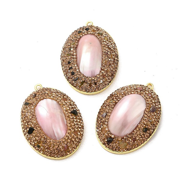 PandaHall Brass Pave Rhinestone Pendants, Oval Charms with Natural Shell, Long-Lasting Plated, Golden, 41x29x10~10.5mm, Hole: 1.8mm Shell...
PandaHall Brass Pave Rhinestone Pendants, Oval Charms with Natural Shell, Long-Lasting Plated, Golden, 41x29x10~10.5mm, Hole: 1.8mm Shell...