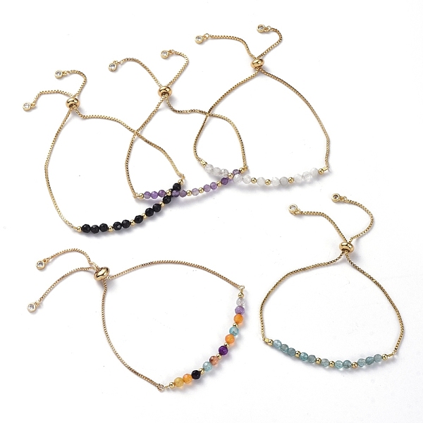PandaHall Adjustable Natural Gemstone Slider Bracelets, Bolo Bracelets, with Brass Box Chains, Cubic Zirconia, Brass Round Beads and...
PandaHall Adjustable Natural Gemstone Slider Bracelets, Bolo Bracelets, with Brass Box Chains, Cubic Zirconia, Brass Round Beads and...