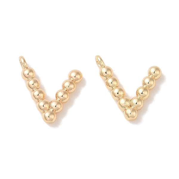 PandaHall Brass Pendants, Letter Charms, Real 18K Gold Plated, 13x12x2mm, Hole: 1mm Brass Letter V
PandaHall Brass Pendants, Letter Charms, Real 18K Gold Plated, 13x12x2mm, Hole: 1mm Brass Letter V