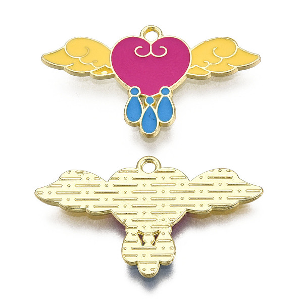 PandaHall Alloy Enamel Pendants, Cadmium Free & Lead Free, Heart with Wing, Golden, Medium Violet Red, 18.5x32x1.3mm, Hole: 1.6mm...
PandaHall Alloy Enamel Pendants, Cadmium Free & Lead Free, Heart with Wing, Golden, Medium Violet Red, 18.5x32x1.3mm, Hole: 1.6mm...
