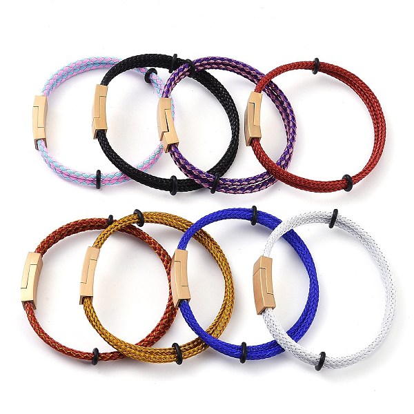 PandaHall Stainless Steel Twist Rope Bangles, with Ion Plating(IP) 304 Stainless Steel Magnetic Clasps for Women Men, Mixed Color, Golden..., Multicolor
PandaHall Stainless Steel Twist Rope Bangles, with Ion Plating(IP) 304 Stainless Steel Magnetic Clasps for Women Men, Mixed Color, Golden..., Multicolor