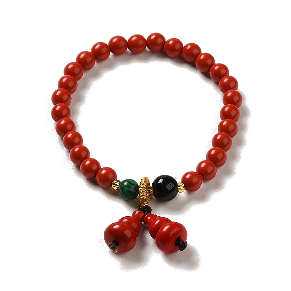 PandaHall 6mm Round Cinnabar Mala Stretch Bracelets, with Synthetic Malachite and Natural Agate, Gourd, Inner Diameter: 2 inch(4.95~5.1cm)..., Red
PandaHall 6mm Round Cinnabar Mala Stretch Bracelets, with Synthetic Malachite and Natural Agate, Gourd, Inner Diameter: 2 inch(4.95~5.1cm)..., Red