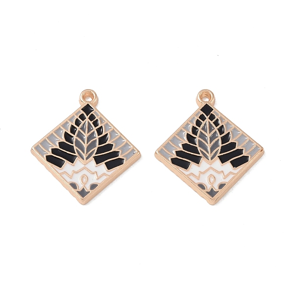 PandaHall Rack Plating Alloy Enamel Pendants, Rhombus with Leaf Charm, Cadmium Free & Nickel Free & Lead Free, Black, 28x25x2mm, Hole: 1.5mm...
PandaHall Rack Plating Alloy Enamel Pendants, Rhombus with Leaf Charm, Cadmium Free & Nickel Free & Lead Free, Black, 28x25x2mm, Hole: 1.5mm...
