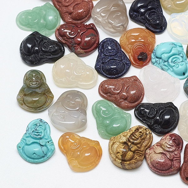 PandaHall Natural & Synthetic Mixed Stone Pendants, Maitreya, 18~19x15~16x7.5~8mm, Hole: 1mm Mixed Stone Human
PandaHall Natural & Synthetic Mixed Stone Pendants, Maitreya, 18~19x15~16x7.5~8mm, Hole: 1mm Mixed Stone Human