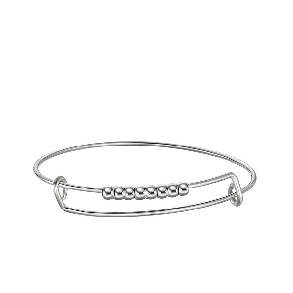 PandaHall SHEGRACE Adjustable 304 Stainless Steel Expandable Bangles, with Round Beads, Stainless Steel Color, Inner Diameter: 2-3/8 inch...
PandaHall SHEGRACE Adjustable 304 Stainless Steel Expandable Bangles, with Round Beads, Stainless Steel Color, Inner Diameter: 2-3/8 inch...