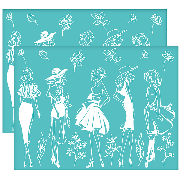 PandaHall OLYCRAFT 2Pcs 11x8.6 Inch Fashionista Self-Adhesive Silk Screen Printing Stencil Fashion Model Silk Screen Stencil Lines Woman...
PandaHall OLYCRAFT 2Pcs 11x8.6 Inch Fashionista Self-Adhesive Silk Screen Printing Stencil Fashion Model Silk Screen Stencil Lines Woman...