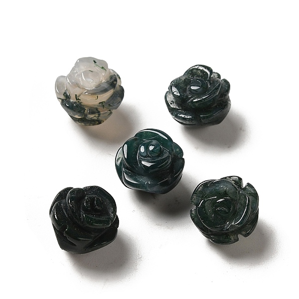 PandaHall Natural Moss Agate Carved Flower Beads, Rose, 8.5~10x10x10.5mm, Hole: 1mm Moss Agate Flower
PandaHall Natural Moss Agate Carved Flower Beads, Rose, 8.5~10x10x10.5mm, Hole: 1mm Moss Agate Flower