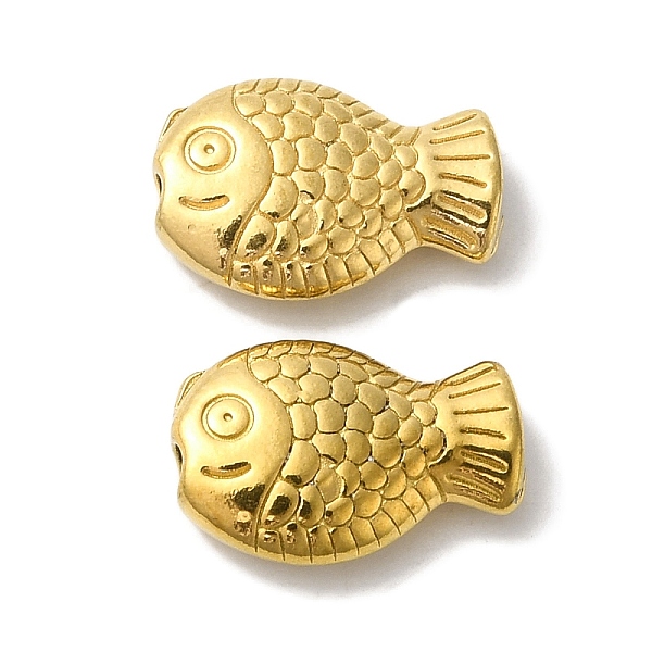 PandaHall 304 Stainless Steel Beads, Fish, Golden, 8x12x3.5mm, Hole: 1.6mm 304 Stainless Steel Fish
PandaHall 304 Stainless Steel Beads, Fish, Golden, 8x12x3.5mm, Hole: 1.6mm 304 Stainless Steel Fish