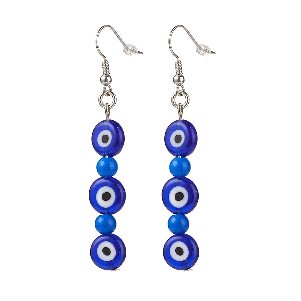 PandaHall Lampwork Evil Eye & Acrylic Beaded Dangle Earrings, Brass Jewelry for Women, Blue, 65mm, Pin: 0.7mm Lampwork Evil Eye Blue
PandaHall Lampwork Evil Eye & Acrylic Beaded Dangle Earrings, Brass Jewelry for Women, Blue, 65mm, Pin: 0.7mm Lampwork Evil Eye Blue