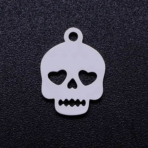 PandaHall 201 Stainless Steel Charms, Skull, Stainless Steel Color, 13.5x10x1mm, Hole: 1.4mm 201 Stainless Steel Skull
PandaHall 201 Stainless Steel Charms, Skull, Stainless Steel Color, 13.5x10x1mm, Hole: 1.4mm 201 Stainless Steel Skull