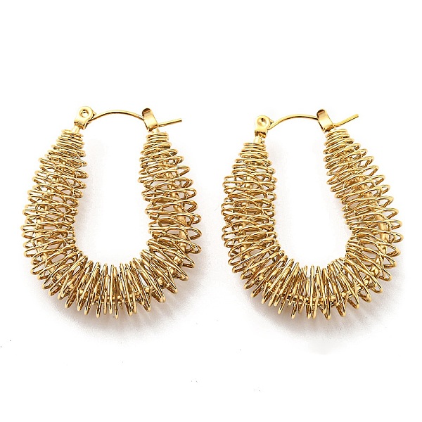 PandaHall 304 Stainless Steel Teardrop Hoop Earrings, Wire Wrap Jewelry, Real 14K Gold Plated, 33.5x27.5mm 304 Stainless Steel
PandaHall 304 Stainless Steel Teardrop Hoop Earrings, Wire Wrap Jewelry, Real 14K Gold Plated, 33.5x27.5mm 304 Stainless Steel